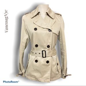 Banana Republic Trench Coat Sz Small Tan